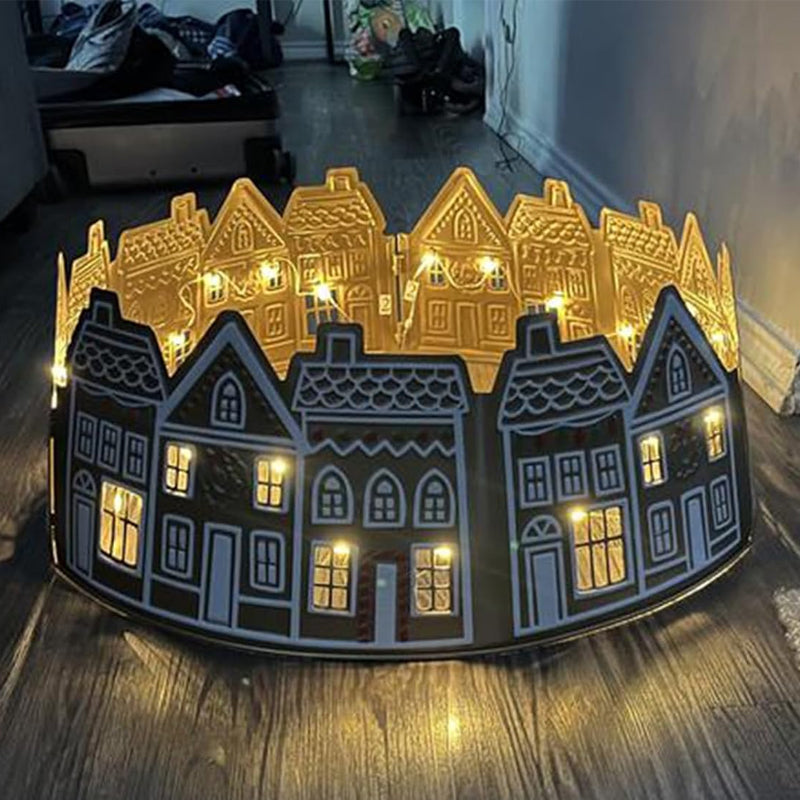 LED Gingerbread House Christmas Tree Collar
