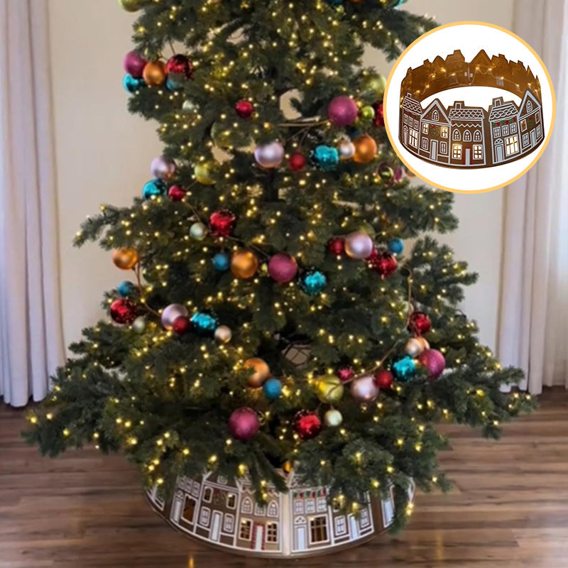 LED Gingerbread House Christmas Tree Collar