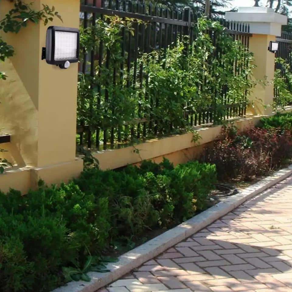 LED Lamp Black (Square) with Motion Sensor - Solar