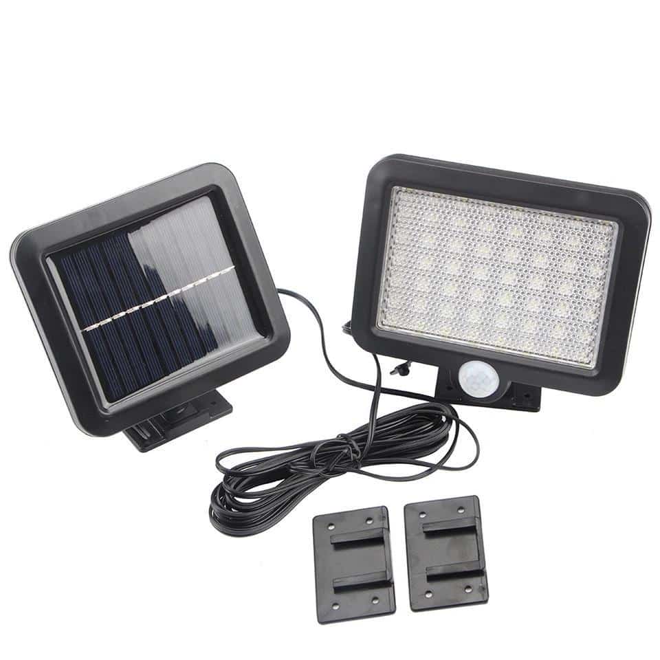 LED Lamp Black (Square) with Motion Sensor - Solar