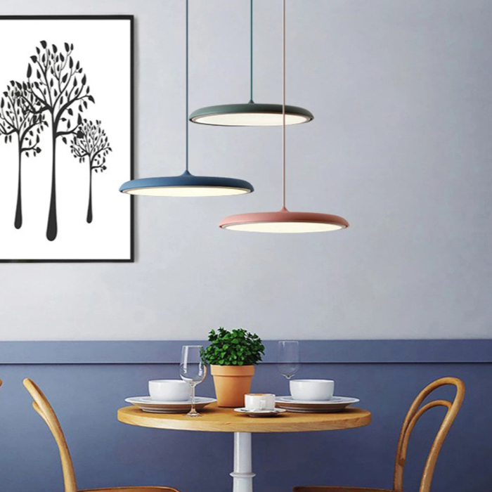 LED Pendant Light with Adjustable Cable – Scandinavian Aluminum Lighting for Kitchen and Dining Room