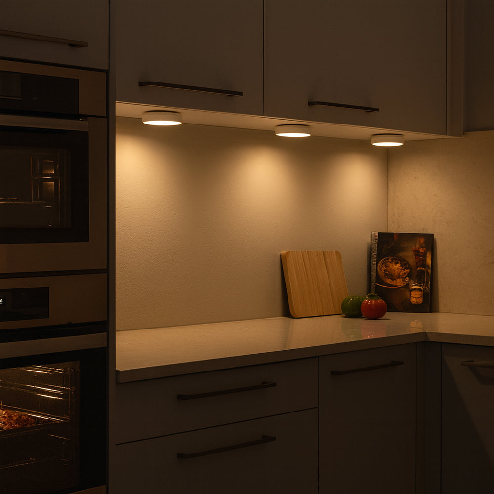 LED Spot (Round) 3 pcs. including remote control