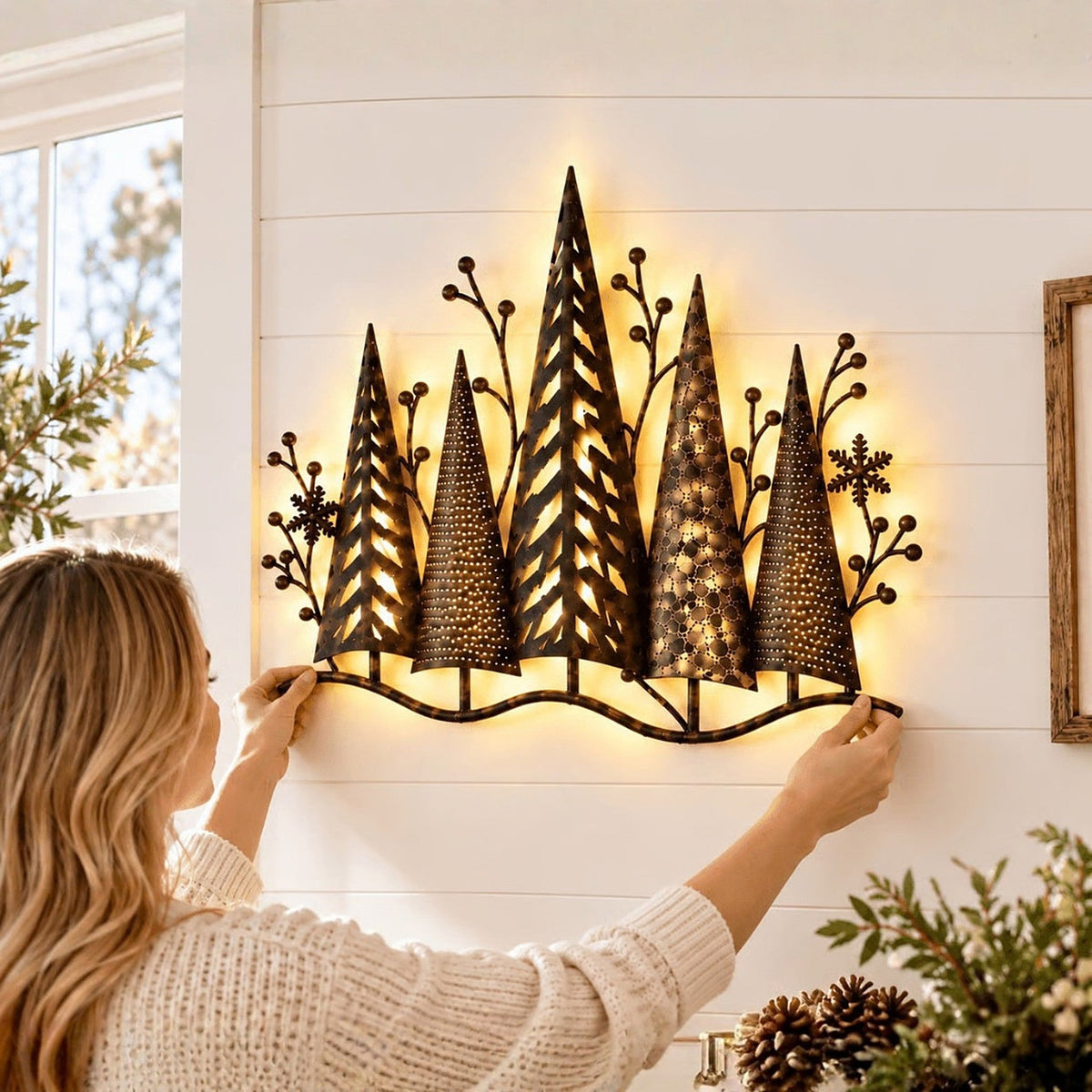LED Wall Decor with Trees