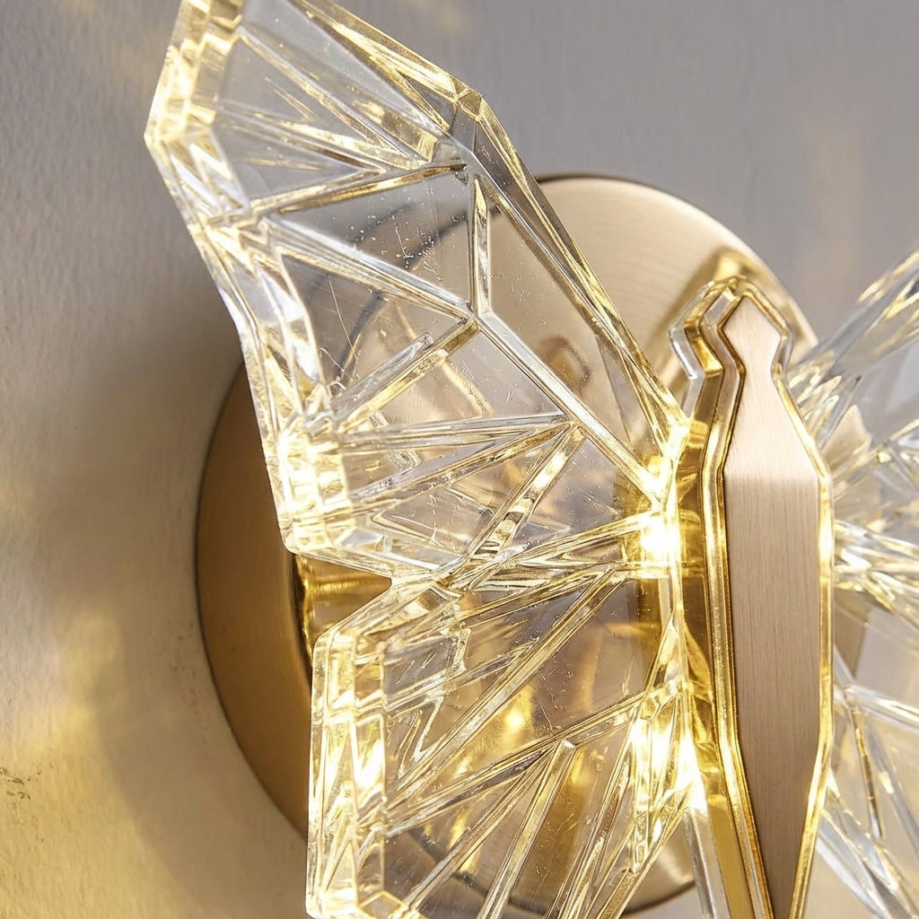 LED Wall Sconce with Energy-Saving Technology and Sculptural Design – Butterfly-Shaped Wall Lamp