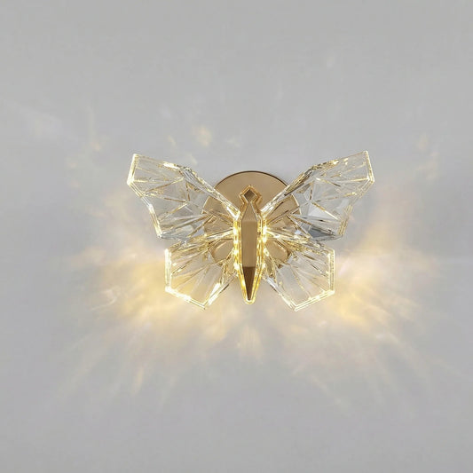 LED Wall Sconce with Energy-Saving Technology and Sculptural Design – Butterfly-Shaped Wall Lamp