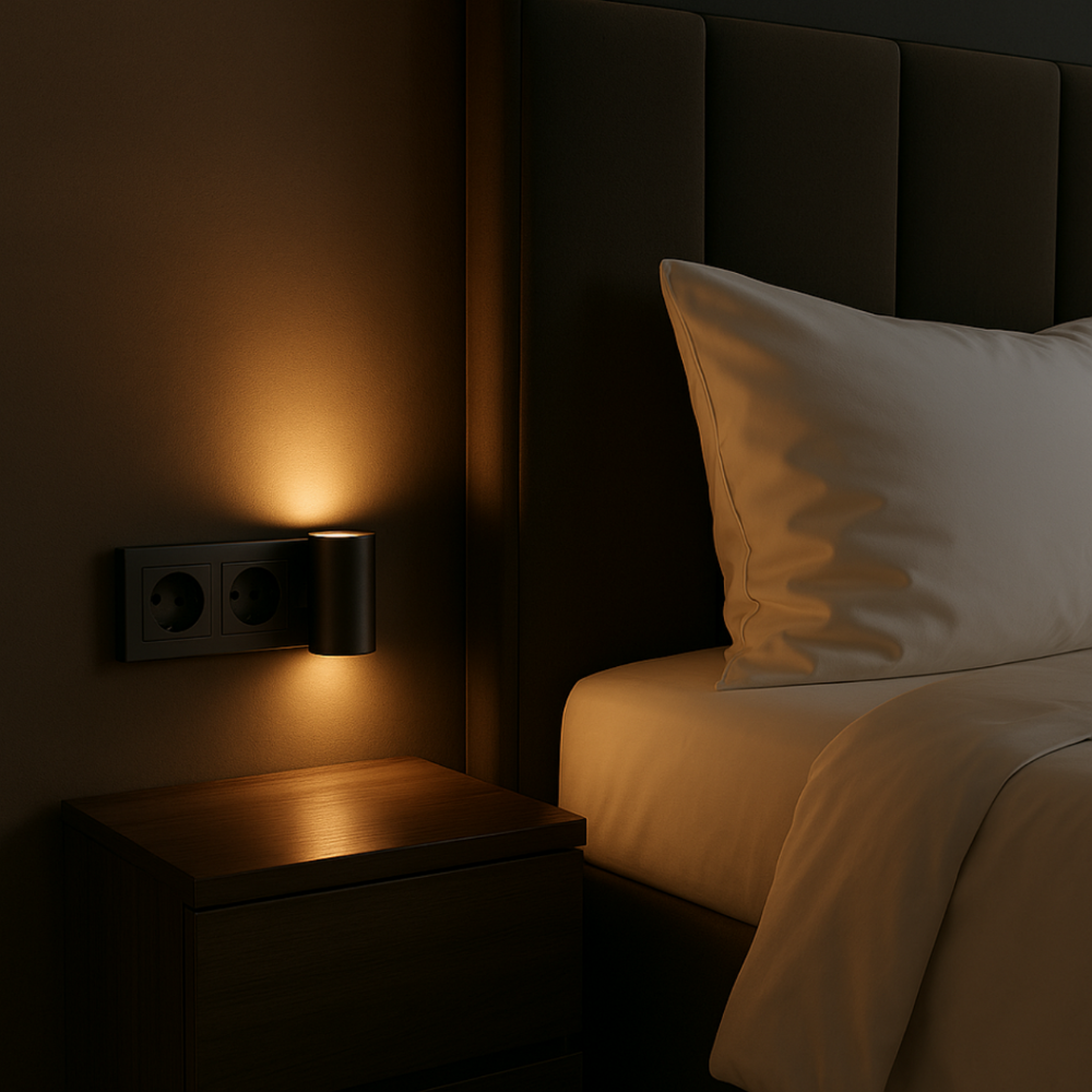 Ledsen™ NightLight: Modern Portable Dimmable Plug-in Night Light