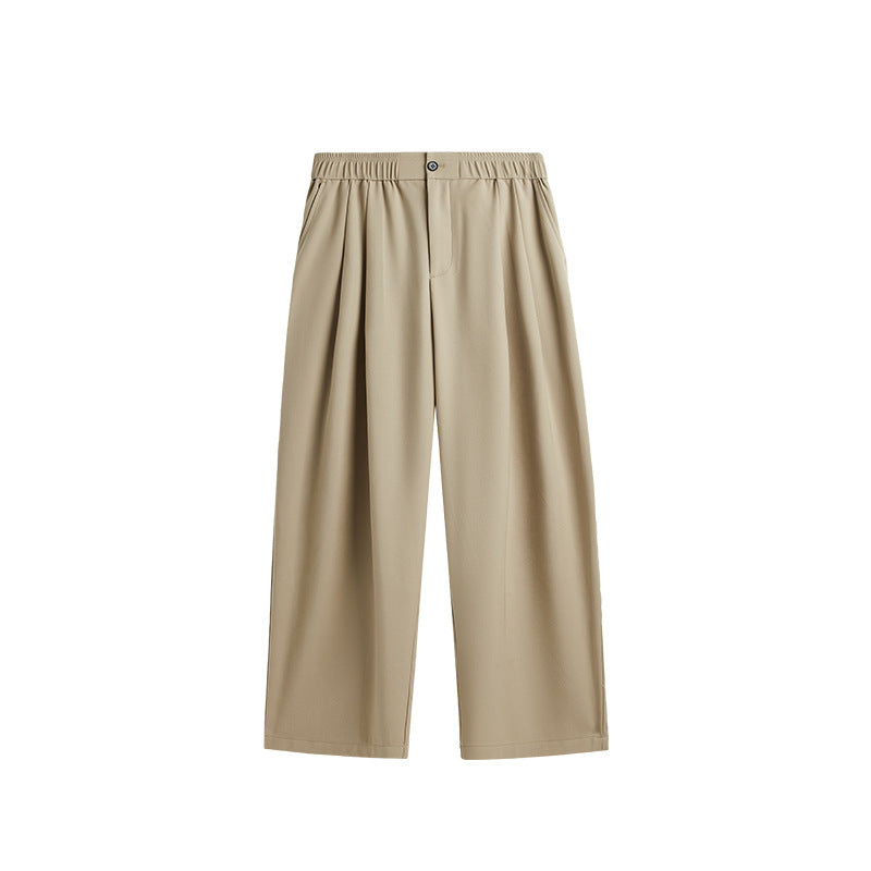 Image of Lee | Men's Wide Leg Pleated Drawstring Trousers