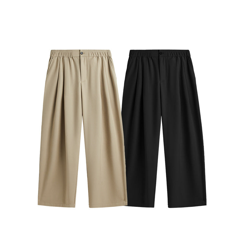 Image of Lee | Men's Wide Leg Pleated Drawstring Trousers