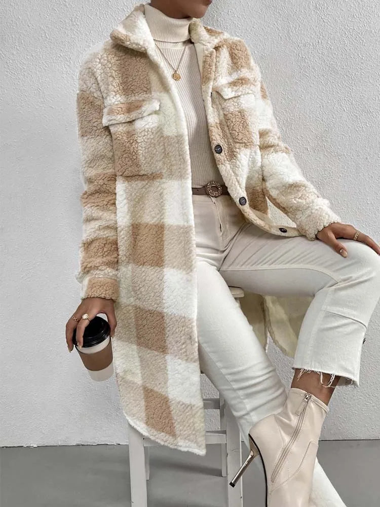 Image of Lena | Women's Oversized Plaid Coat