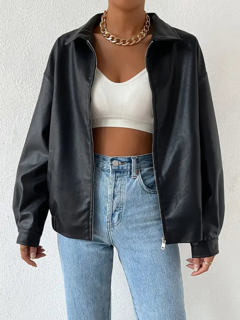 Image of Lena | Women's Oversized Zip-Up Jacket