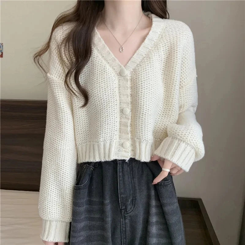 Leslie | Women's Ruffle Trim Button-Front Cardigan - Image 4