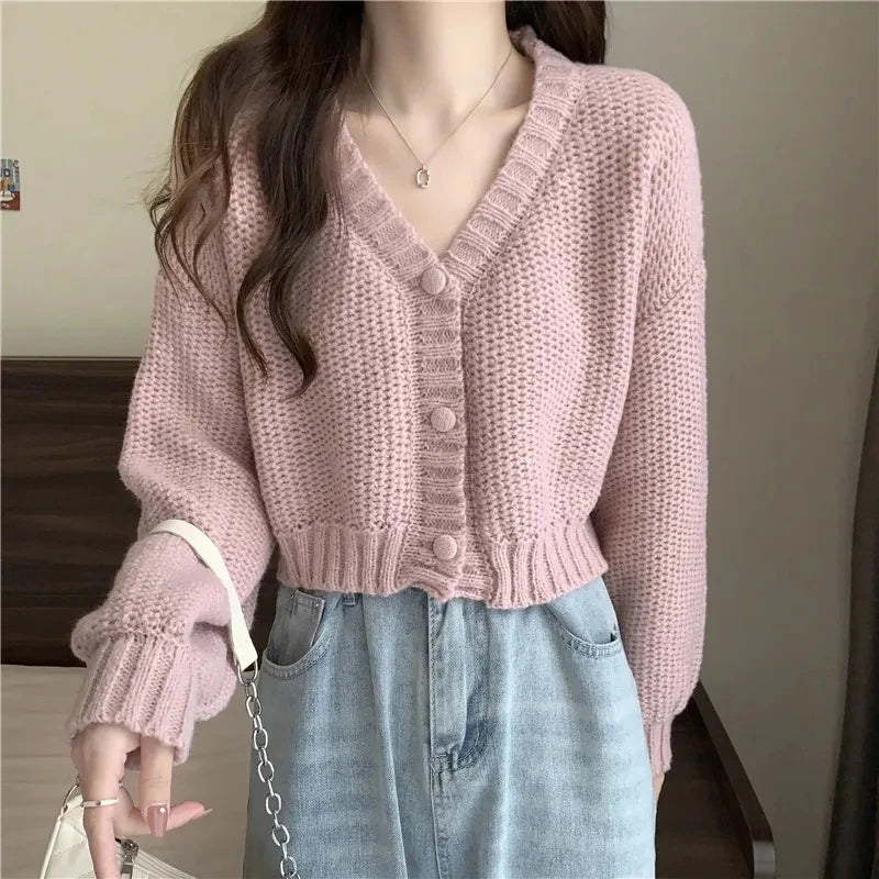 Leslie | Women's Ruffle Trim Button-Front Cardigan - Image 5