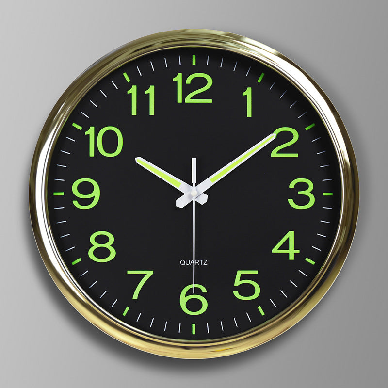 LightSilence - Silent Classroom Wall Clock with LED Lighting 12 inch