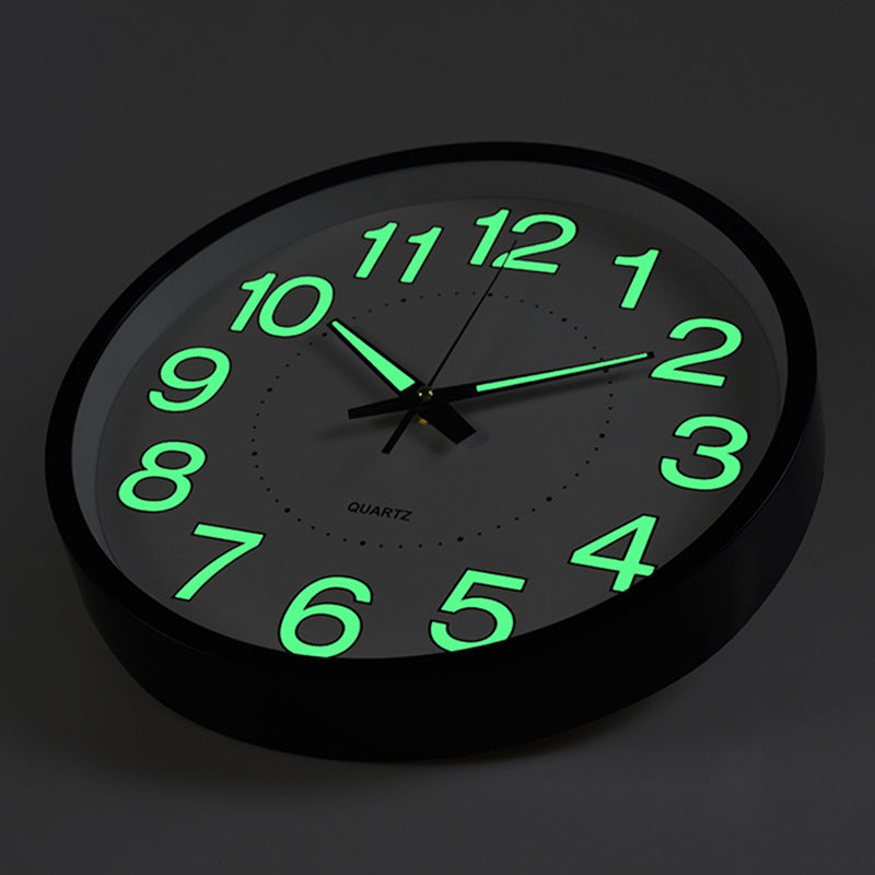LightSilence - Silent Classroom Wall Clock with LED Lighting 12 inch