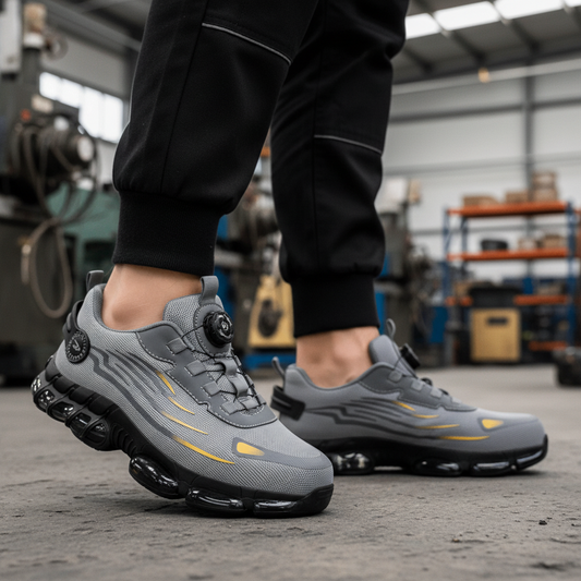 Lightweight Breathable Mesh Slip-Resistant Steel Toe Athletic Sneakers