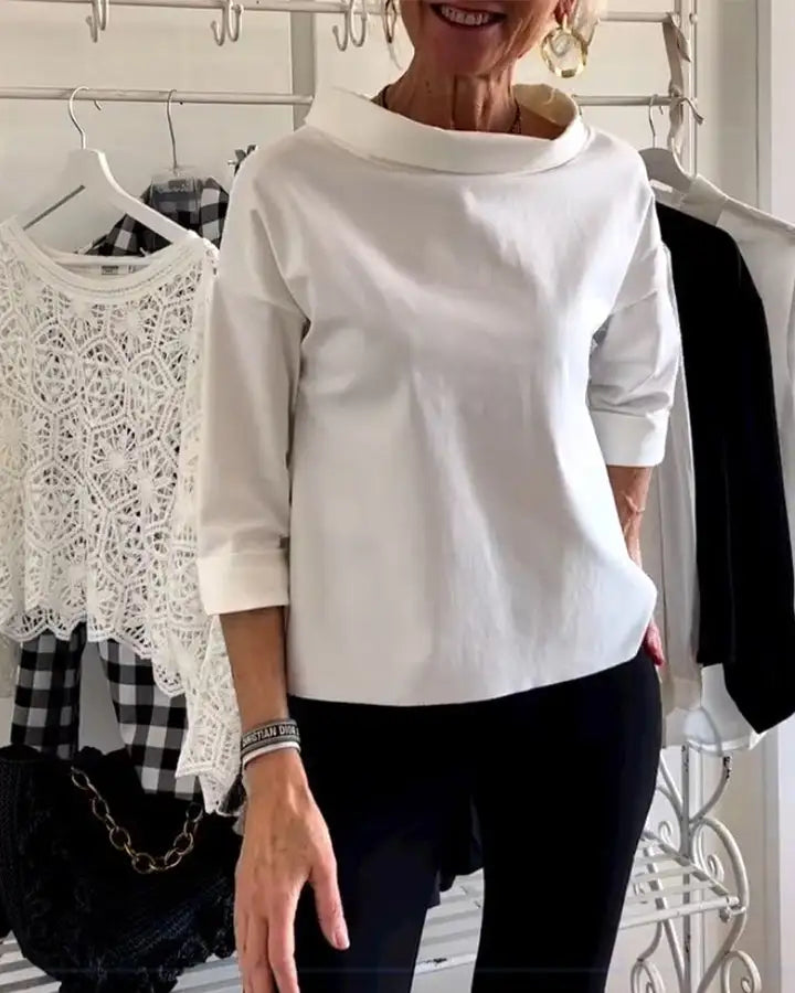 Image of Lillian | Women's High Neck Relaxed Fit Top