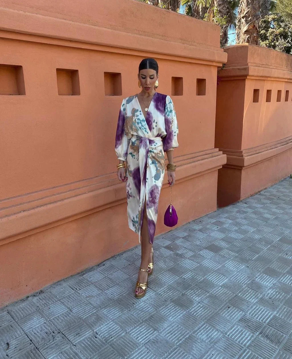 Image of Linda | Women's Wrap Midi Dress
