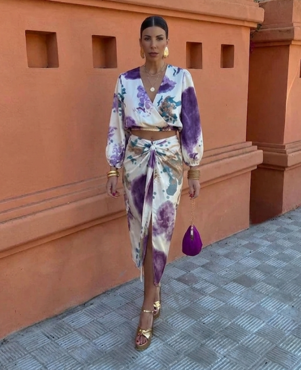 Linda | Women's Wrap Midi Dress - Image 1
