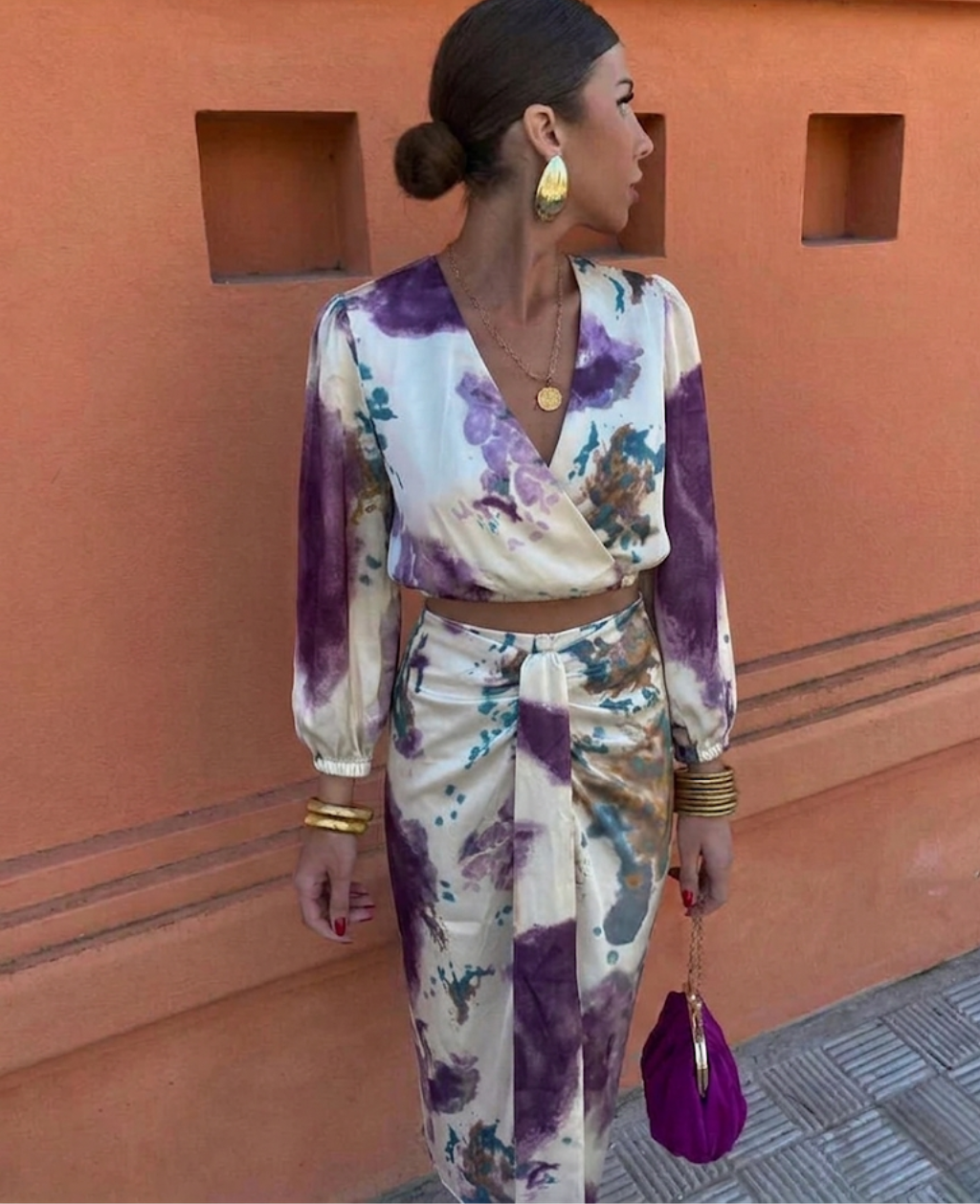 Linda | Women's Wrap Midi Dress - Image 1