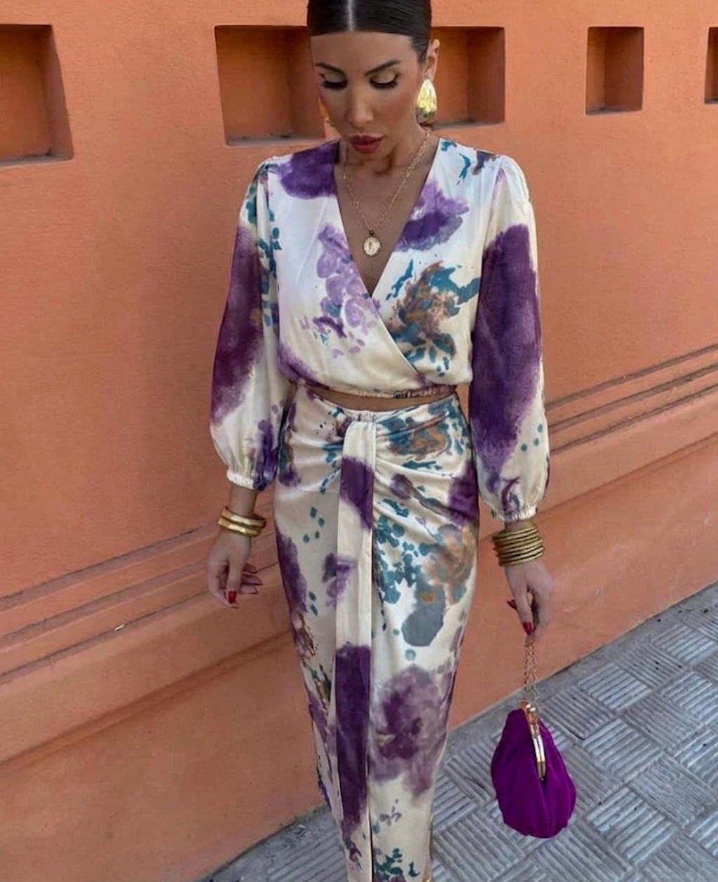 Linda | Women's Wrap Midi Dress - Image 2