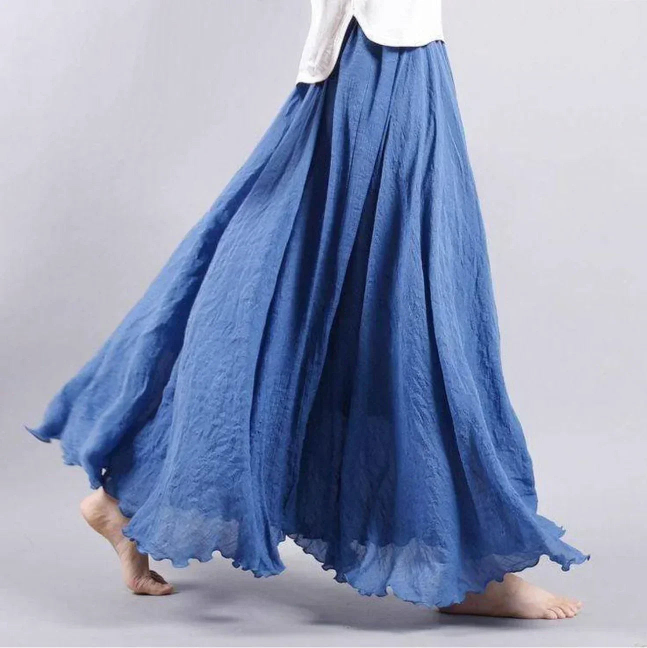 Image of Lisa | Women's High-Waisted Flowy Maxi Skirt