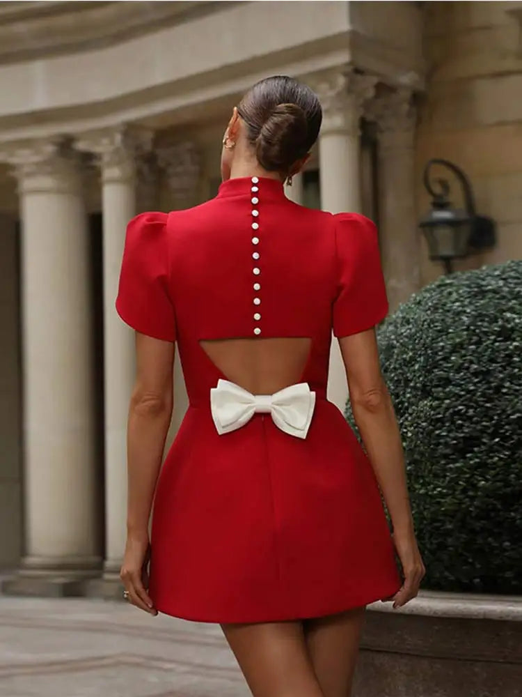 Image of Lola | Women's Puff Sleeve Mini Dress