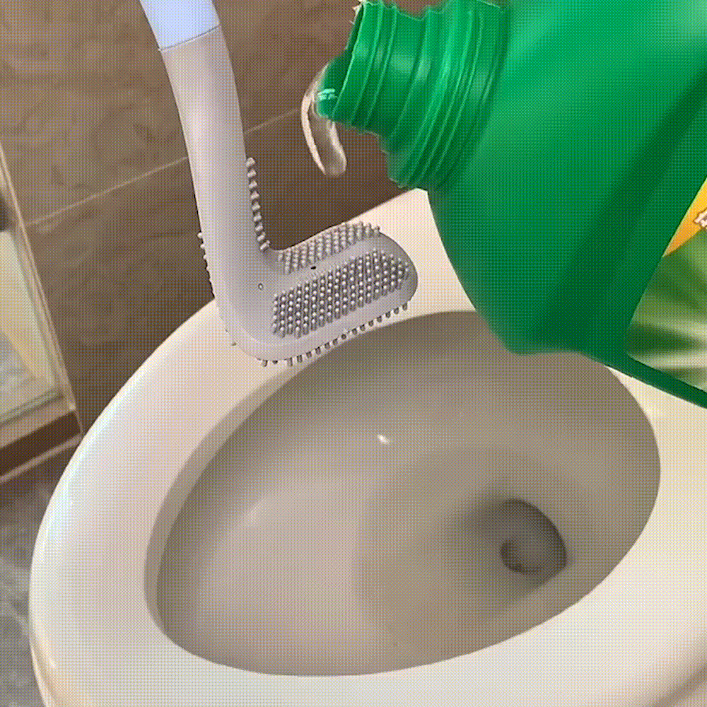 Long Handle Toilet Brush - Say Goodbye to Stains.