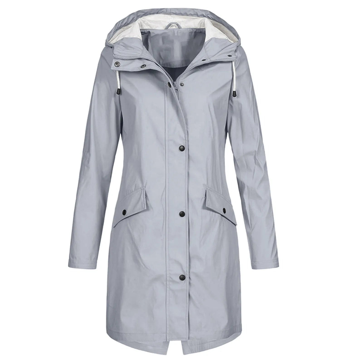 Long Waterproof Hooded Raincoat