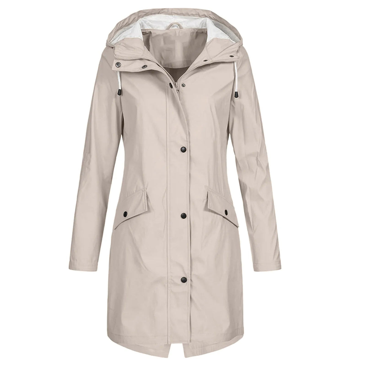 Long Waterproof Hooded Raincoat