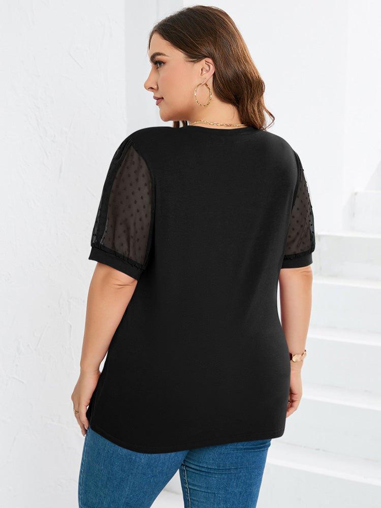 Image of Lori | Women's Puff Sleeve V-Neck Top