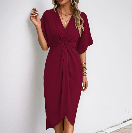 Image of Lucy | Women's Wrap Midi Dress