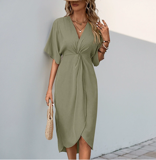 Image of Lucy | Women's Wrap Midi Dress