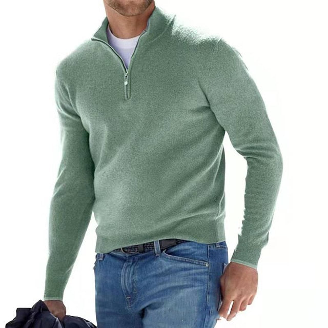 Image of Luke | Men's Quarter Zip Sweater