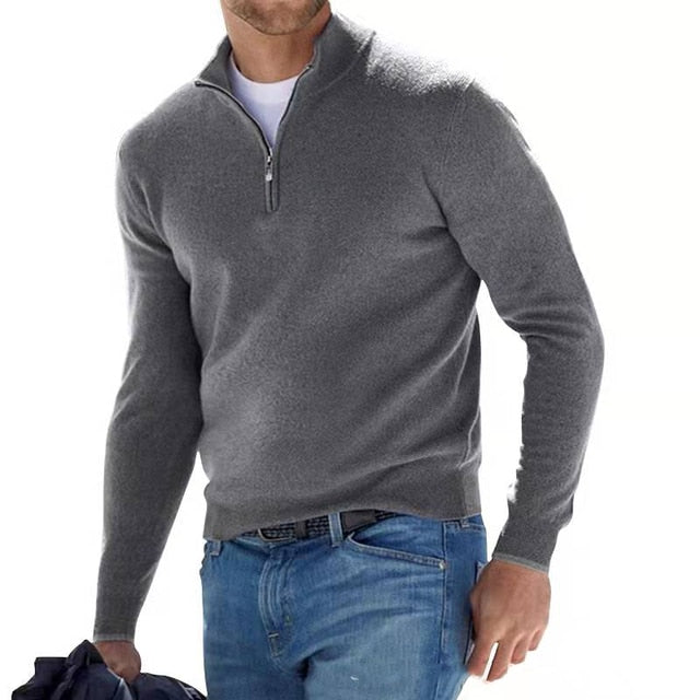 Image of Luke | Men's Quarter Zip Sweater