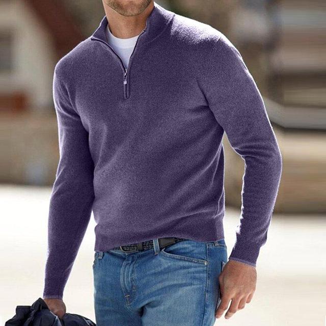 Image of Luke | Men's Quarter Zip Sweater