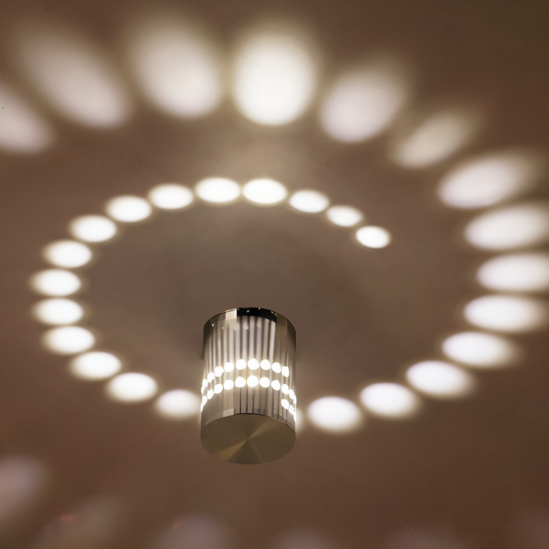 LuminBlast LED Wall Light – Colorful Spiral Cylinder Wall Lamp for Modern Indoor Lighting
