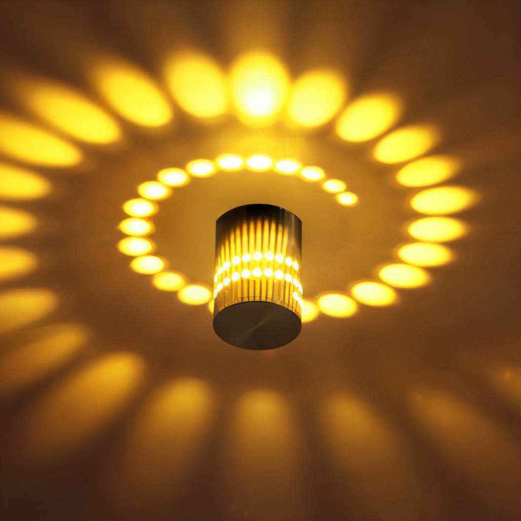LuminBlast LED Wall Light – Colorful Spiral Cylinder Wall Lamp for Modern Indoor Lighting