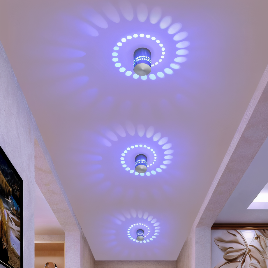LuminBlast LED Wall Light – Colorful Spiral Cylinder Wall Lamp for Modern Indoor Lighting