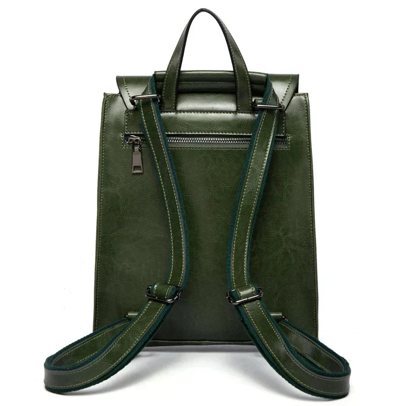 LuxeCarry Leather Backpack – Stylish Design with Versatile Storage for Women