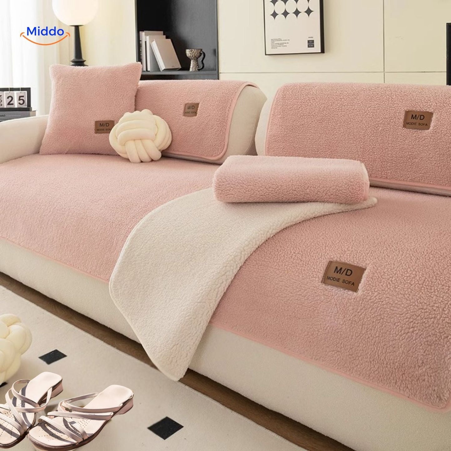 LuxeLamb™ Sofa Covers | Soft Lambskin Design for Warmth and Elegance!