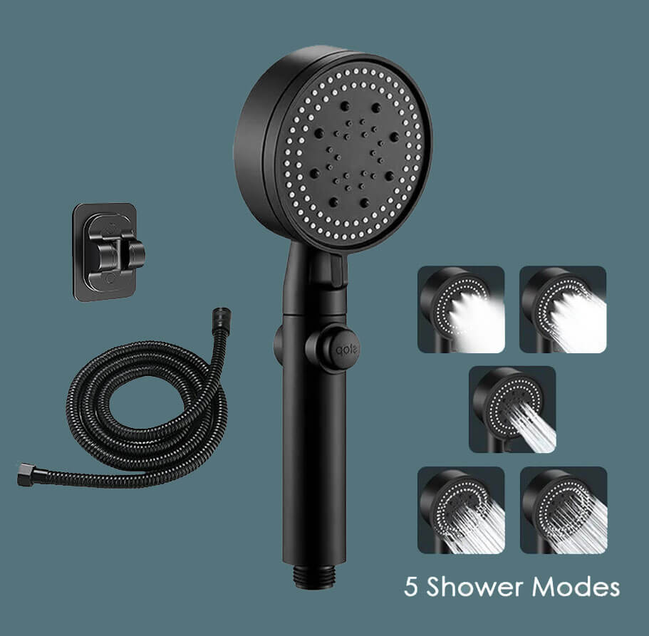 LuxShower® 5 Settings High-Pressure Shower with Intelligent LED Temperature Display
