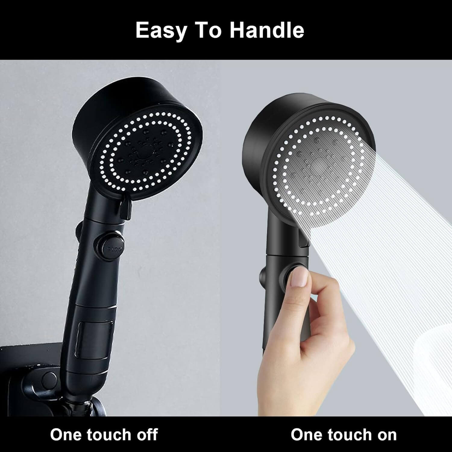 LuxShower® 5 Settings High-Pressure Shower with Intelligent LED Temperature Display