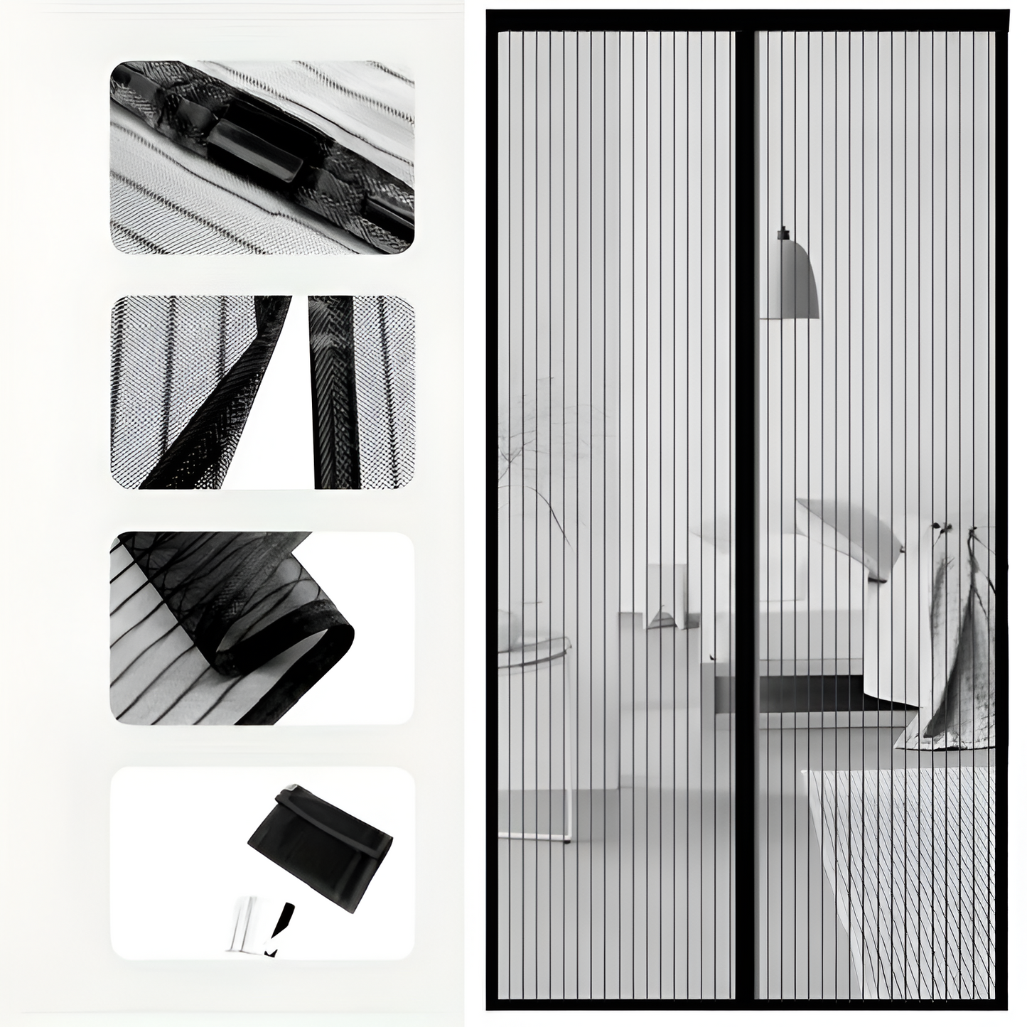 Luxurious Magnetic Fly Screen - Insect-Free Home | Easy Installation