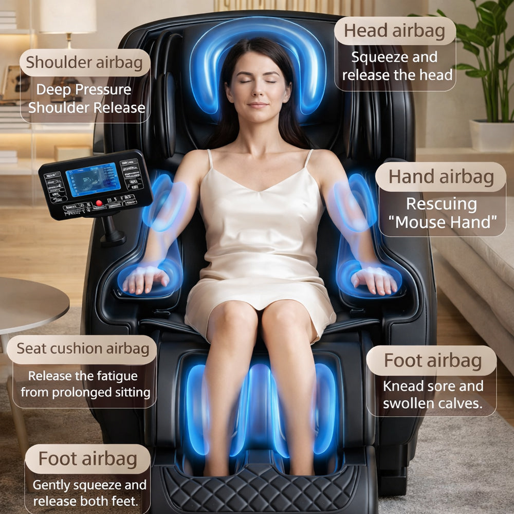 Luxury Massage Chair – with Zero Gravity, heat, and full body massage - model 988E