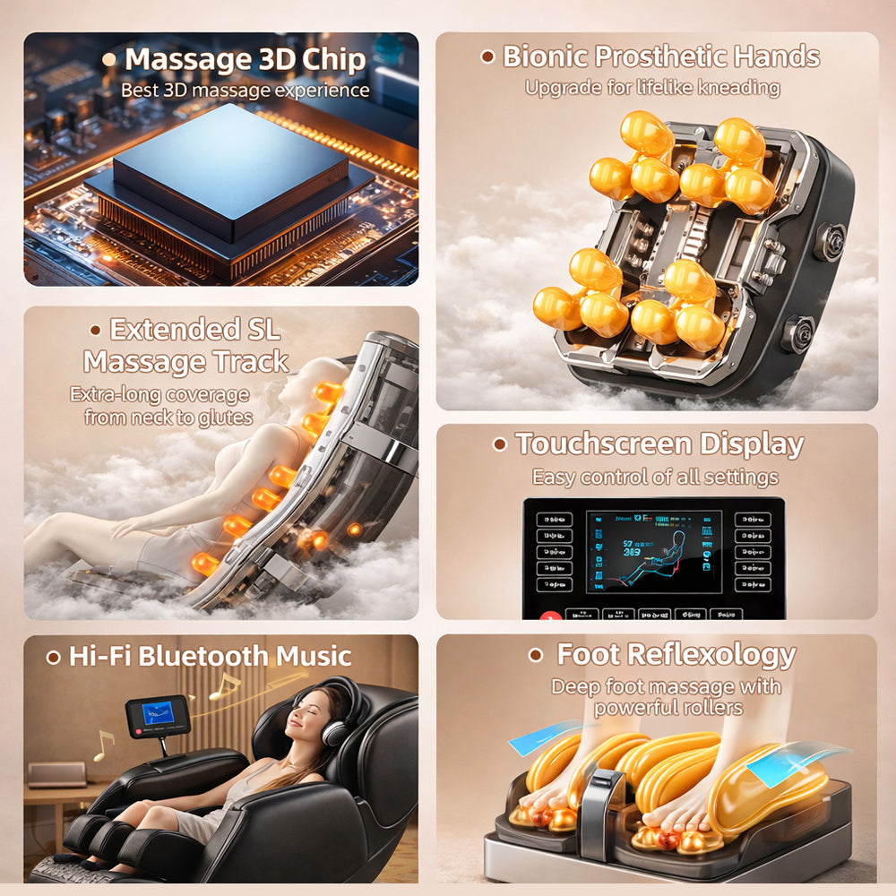 Luxury Massage Chair – with Zero Gravity, heat, and full body massage - model 988E