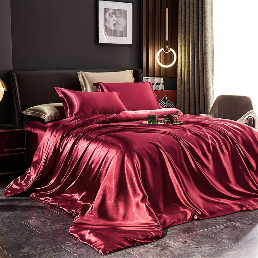 Luxury Silk Bedding 160x200 in Satin – Smooth Satin Finish and Royal Shine for Your Bedroom – Perfect for Stylish Sleep and an Elegant Gift for Those Who Appreciate the Highest Quality
