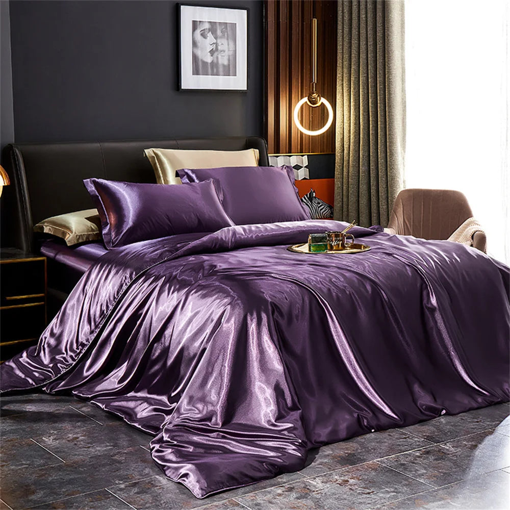 Luxury Silk Bedding 160x200 in Satin – Smooth Satin Finish and Royal Shine for Your Bedroom – Perfect for Stylish Sleep and an Elegant Gift for Those Who Appreciate the Highest Quality