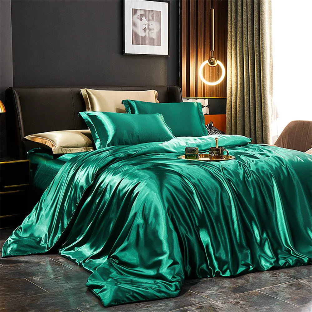 Luxury Silk Bedding 160x200 in Satin – Smooth Satin Finish and Royal Shine for Your Bedroom – Perfect for Stylish Sleep and an Elegant Gift for Those Who Appreciate the Highest Quality