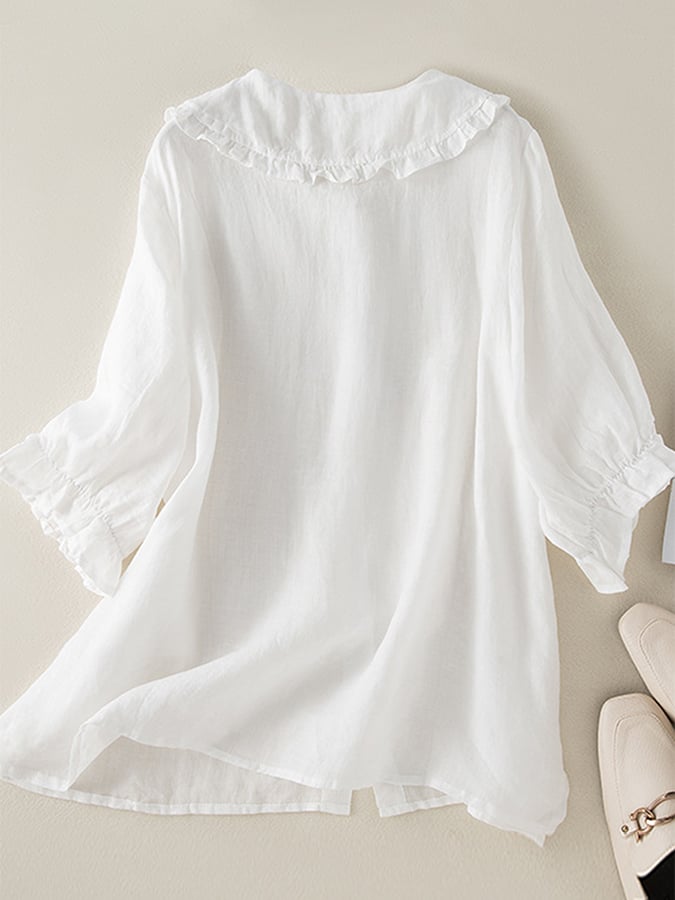 Image of Lydia | Women's Ruffle Collar Blouse
