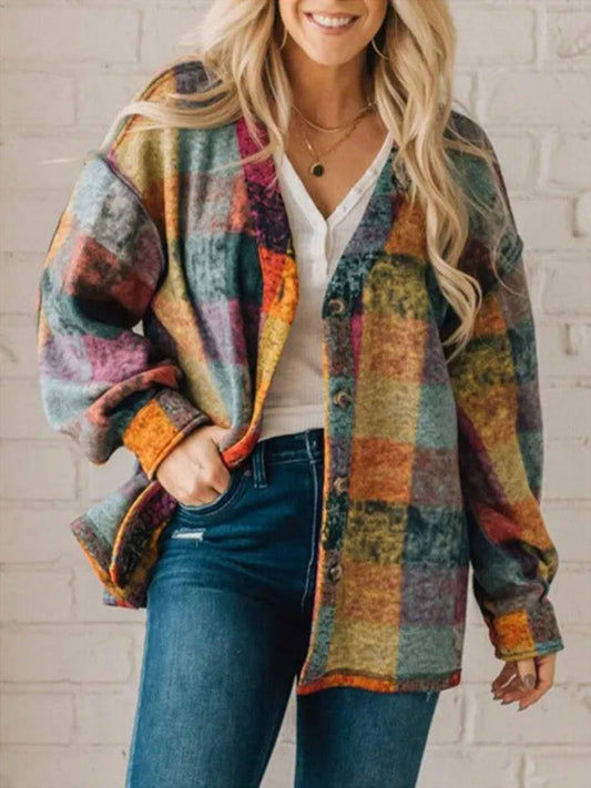 Image of Lynne | Women's Oversized Plaid Jacket